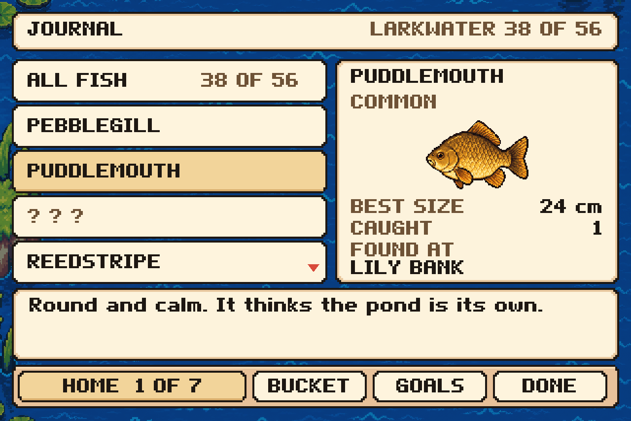 The fish journal.